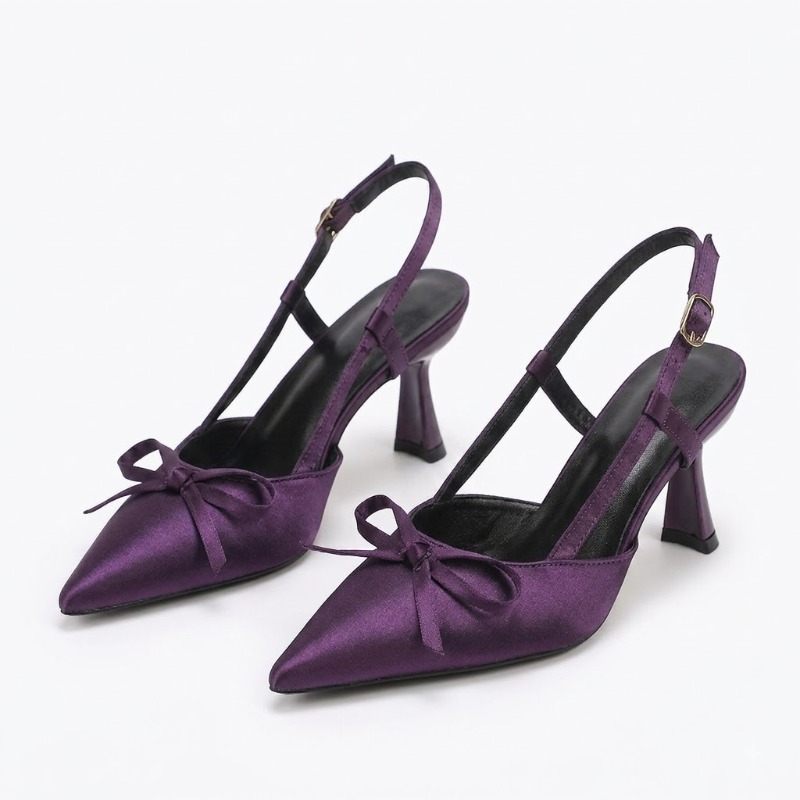 Sepatu Wanita Elegan Warna Ung - Slip Dress Satin ulasan dan harga