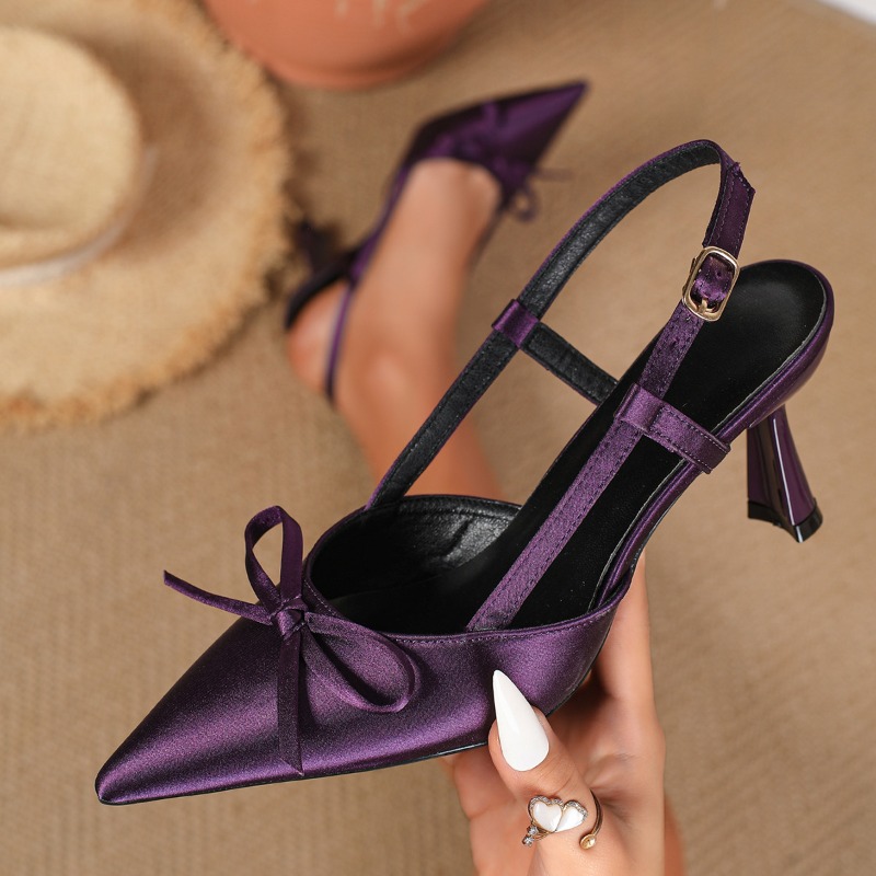 Sepatu Wanita Elegan Warna Ung - Slip Dress Satin ulasan dan harga