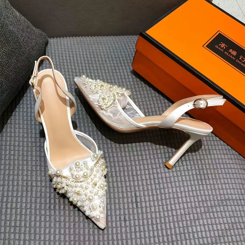 Sepatu Wanita Hak Tinggi Tipis - Slip Dress Satin ulasan dan harga
